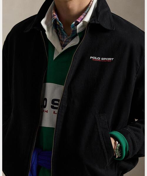 POLO ラルフローレン　ブルゾン　ブラック 90s Polo Ralph Lauren Black Denim Drizzler Jacket 黒 L ポロラルフ