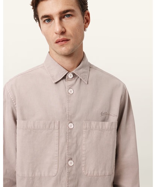 ALLSAINTS(オールセインツ)の「ROHDI LONG SLEEVE OVERSHIRT | ROHDI 長袖 オーバーシャツ(シャツ/ブラウス・メンズ・ホワイト系その他・S/XS/M/L)」の8枚目の写真