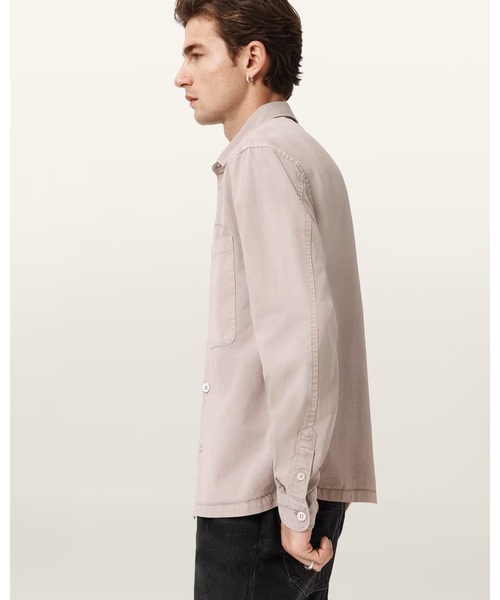 ALLSAINTS(オールセインツ)の「ROHDI LONG SLEEVE OVERSHIRT | ROHDI 長袖 オーバーシャツ(シャツ/ブラウス・メンズ・ホワイト系その他・S/XS/M/L)」の6枚目の写真