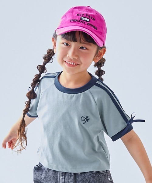 キッズのTシャツ/カットソー（ブルー・ネイビー/青色系・ショート丈