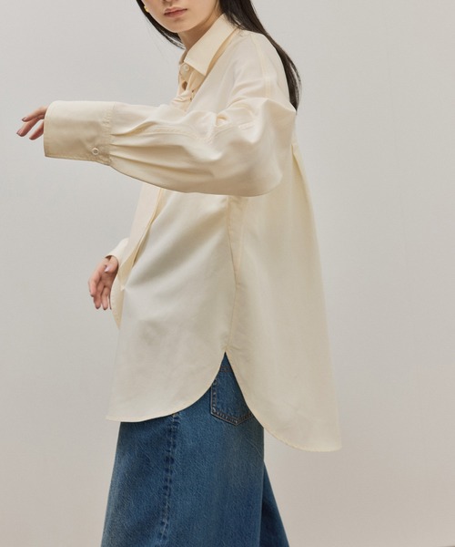 ADAM ET ROPE'(アダムエロペ)の「【サステナブル】ボウタイシャツ(シャツ/ブラウス・レディース・キナリ/サックスブルー・38/36)」の5枚目の写真