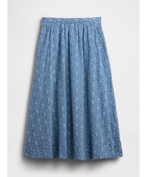 GAP（ギャップ）の「ハイライズ アイレット マキシスカート（スカート・レディース・ブルー・XXS/L/M/S/XS）」の4枚目の写真