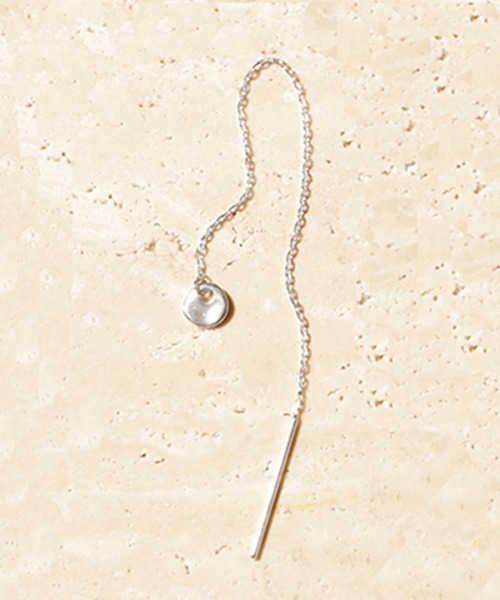 norme(ノーム)の「【SILVER925】ノーム タグ チェーン ピアス (ラウンド タイプ) / norme tag chain pierce (Round type/1P)(ピアス(片耳用)・レディース・シルバー・FREE)」の3枚目の写真