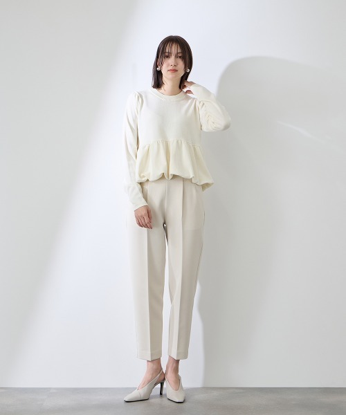 QUEENS COURT(クイーンズコート)の「バルーンヘムニットプルオーバー≪手洗い可能≫(ニット/セーター・レディース・アイボリー/ピンク・M)」の22枚目の写真