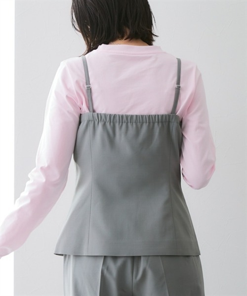 7days Life Styling（セブンデイズライフスタイリング）の「【みさとさんコラボ】フロントボタンビスチェ（しわになりにくい・UVカット）＜大きいサイズ有＞（スーツセット・レディース・グレー/ブラック・M/L/LL/3L）」の15枚目の写真