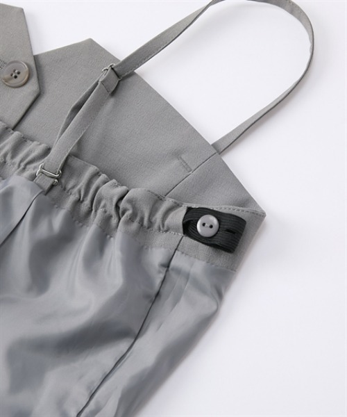 7days Life Styling（セブンデイズライフスタイリング）の「【みさとさんコラボ】フロントボタンビスチェ（しわになりにくい・UVカット）＜大きいサイズ有＞（スーツセット・レディース・グレー/ブラック・M/L/LL/3L）」の18枚目の写真