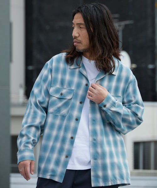 BIG MAC（ビッグマック）の「BIG MAC/ビッグマック ボックスシルエット オンブレチェック オープンカラーシャツ 2026年春夏（シャツ/ブラウス・メンズ・ホワイト/ブルー/グリーン・S/M/L）」の20枚目の写真