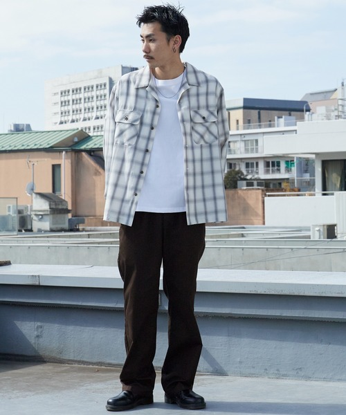 BIG MAC（ビッグマック）の「BIG MAC/ビッグマック ボックスシルエット オンブレチェック オープンカラーシャツ 2026年春夏（シャツ/ブラウス・メンズ・ホワイト/ブルー/グリーン・S/M/L）」の12枚目の写真