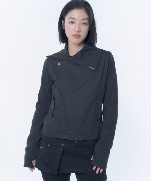 Miseki SEOUL(ミセキソウル)の「Slash ribbed jacket CHARCOAL(その他アウター・レディース・その他・1/2)」の1枚目の写真