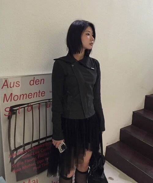 Miseki SEOUL(ミセキソウル)の「Slash ribbed jacket CHARCOAL(その他アウター・レディース・その他・1/2)」の4枚目の写真