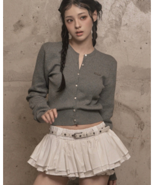 KHAKIPOINT(カーキポイント)の「Signature Knit Cardigan (charcoal)(カーディガン/ボレロ・レディース・その他・FREE)」の1枚目の写真
