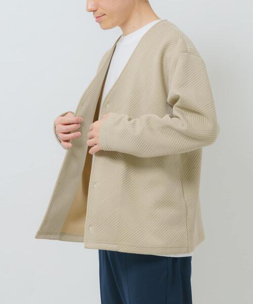 ITEMS URBANRESEARCH(アイテムズ アーバンリサーチ)の「ジャカードカーディガン+インナー セット(カーディガン/ボレロ・メンズ・オリーブ/ベージュ/ブラック/ブルー系その他・LARGE/MEDIUM)」の2枚目の写真