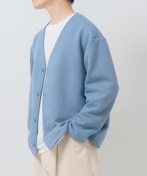 ITEMS URBANRESEARCH（アイテムズ アーバンリサーチ）の「ジャカードカーディガン+インナー セット（カーディガン/ボレロ・メンズ・オリーブ/ベージュ/ブラック/ブルー系その他・LARGE/MEDIUM）」の8枚目の写真