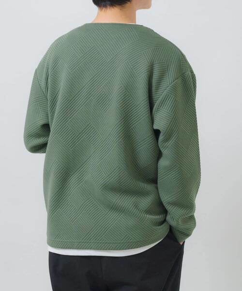 ITEMS URBANRESEARCH(アイテムズ アーバンリサーチ)の「ジャカードカーディガン+インナー セット(カーディガン/ボレロ・メンズ・オリーブ/ベージュ/ブラック/ブルー系その他・LARGE/MEDIUM)」の9枚目の写真