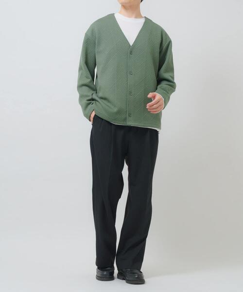 ITEMS URBANRESEARCH(アイテムズ アーバンリサーチ)の「ジャカードカーディガン+インナー セット(カーディガン/ボレロ・メンズ・オリーブ/ベージュ/ブラック/ブルー系その他・LARGE/MEDIUM)」の7枚目の写真