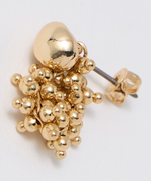 green label relaxing（グリーンレーベルリラクシング）の「オーバルメタル＆ツブツブミックス ピアス（ピアス（両耳用）・レディース・シルバー/ゴールド・FREE）」の6枚目の写真