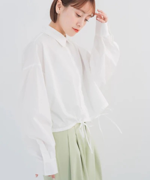merrylatte(メリーラテ)の「ブロードドロストシャツ【IROHANI】(シャツ/ブラウス・レディース・ブルー/ホワイト・FREE)」の14枚目の写真
