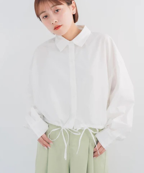 merrylatte(メリーラテ)の「ブロードドロストシャツ【IROHANI】(シャツ/ブラウス・レディース・ブルー/ホワイト・FREE)」の16枚目の写真