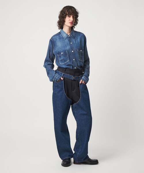 PAYDAY（ペイデイ）の「【別注】＜PAYDAY for 6＞SHEER DENIM SHIRT/シャツ（シャツ/ブラウス・レディース・ライトブルー/ロイヤルブルー・FREE）」の3枚目の写真