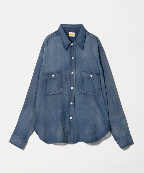 PAYDAY（ペイデイ）の「【別注】＜PAYDAY for 6＞SHEER DENIM SHIRT/シャツ（シャツ/ブラウス・レディース・ライトブルー/ロイヤルブルー・FREE）」の4枚目の写真