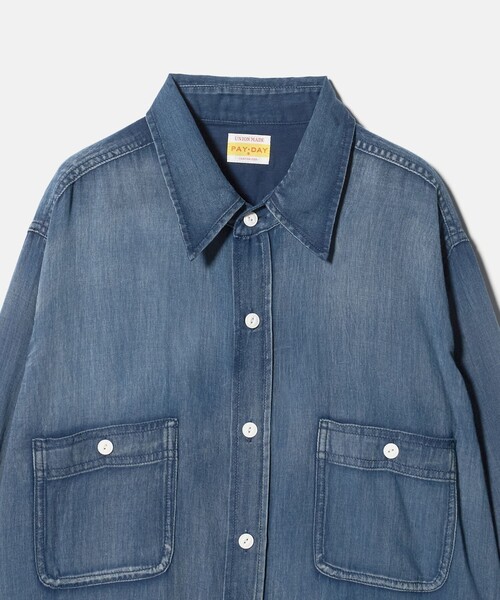 PAYDAY（ペイデイ）の「【別注】＜PAYDAY for 6＞SHEER DENIM SHIRT/シャツ（シャツ/ブラウス・レディース・ライトブルー/ロイヤルブルー・FREE）」の5枚目の写真