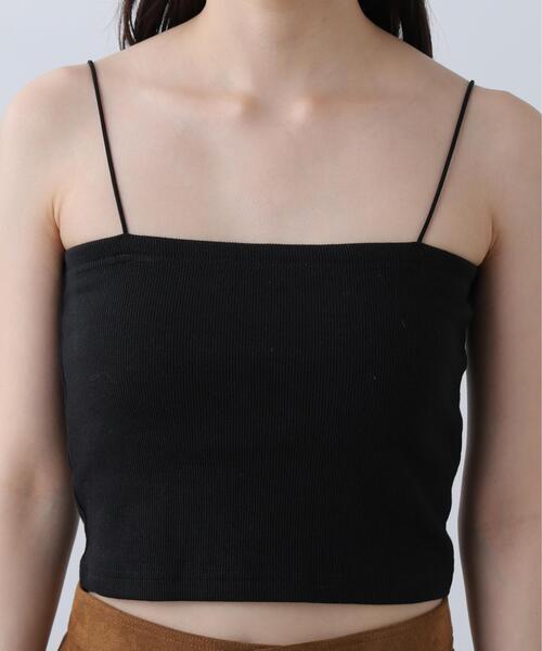 FREE'S MART（フリーズマート）の「[接触冷感][UV加工]カップ付きショート丈キャミソール（キャミソール・レディース・グレー系その他/ブラック/ホワイト・FREE）」の8枚目の写真