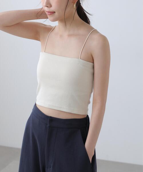 FREE'S MART（フリーズマート）の「[接触冷感][UV加工]カップ付きショート丈キャミソール（キャミソール・レディース・グレー系その他/ブラック/ホワイト・FREE）」の19枚目の写真