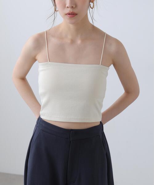 FREE'S MART（フリーズマート）の「[接触冷感][UV加工]カップ付きショート丈キャミソール（キャミソール・レディース・グレー系その他/ブラック/ホワイト・FREE）」の20枚目の写真