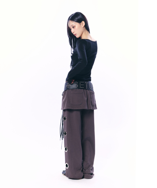 SETUP-EXE(セットアップイーエックスイー)の「LOVE U-NECK TOP / BLACK(Tシャツ/カットソー・レディース・その他・OS)」の5枚目の写真