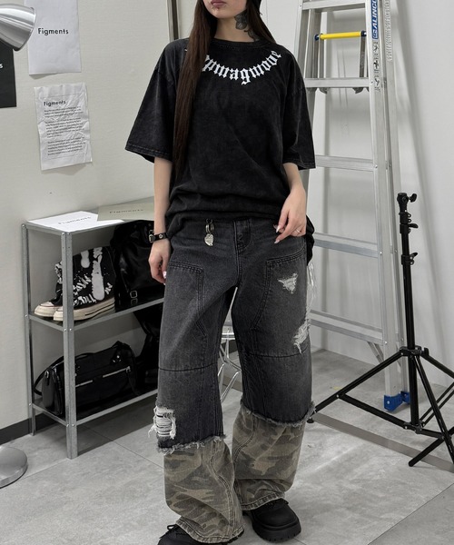 Figments(フィグメンツ)の「ゴシックロゴピグメントビッグT(Tシャツ/カットソー・レディース・その他2/その他1・FREE)」の5枚目の写真