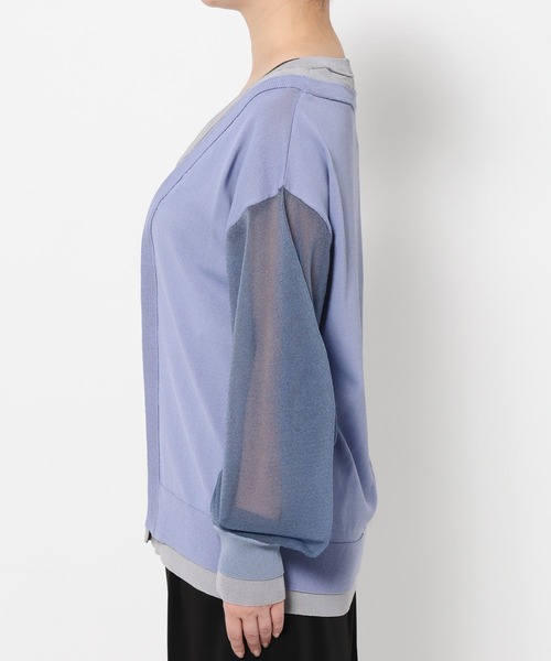 HARE（ハレ）の「2WAYレイヤーBIGカーディガン(HARE)（カーディガン/ボレロ・レディース・ブラック/ブルー・FREE）」の19枚目の写真