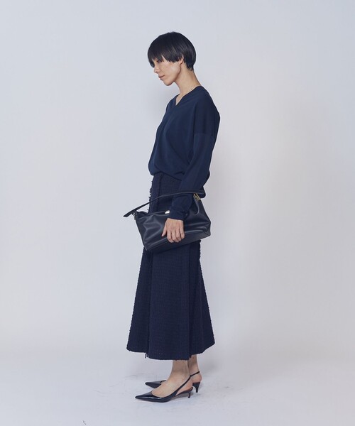 1er Arrondissement(プルミエアロンディスモン)の「リングツイードフレアスカート(スカート・レディース・オフホワイト/ブルー系その他3・36/38)」の5枚目の写真