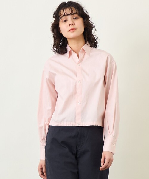 MACKINTOSH PHILOSOPHY(マッキントッシュ フィロソフィー)の「GREY LABEL サイドリボンクロップドシャツ(シャツ/ブラウス・レディース・ホワイト/グリーン/ピンク系その他2・2)」の3枚目の写真