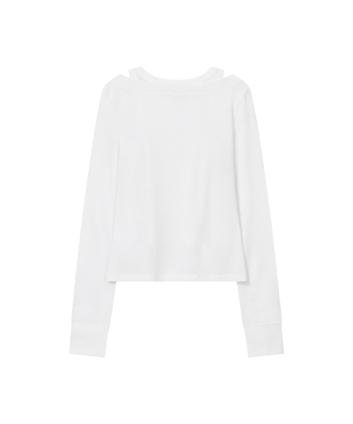 Miseki SEOUL（ミセキソウル）の「Layered line sheer long sleeve WHITE（Tシャツ/カットソー・レディース・その他・1/2）」の3枚目の写真