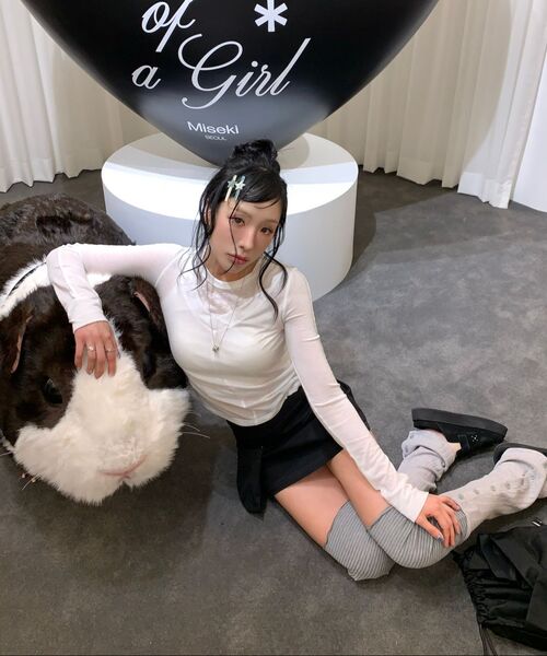 Miseki SEOUL（ミセキソウル）の「Layered line sheer long sleeve WHITE（Tシャツ/カットソー・レディース・その他・1/2）」の6枚目の写真