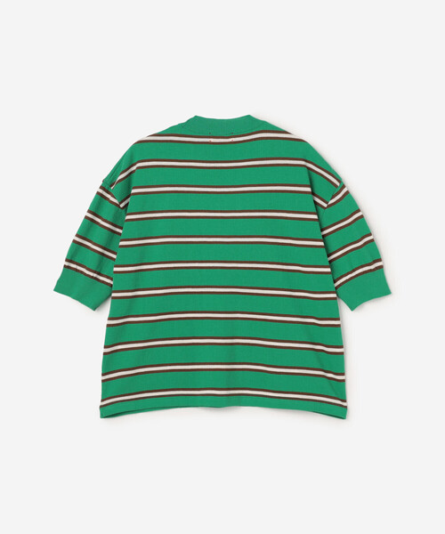 MEYAME(メヤメ)の「MEYAME |〈別注〉コットンニット ボーダー半袖Tシャツ WOMEN(ニット/セーター・レディース・グリーン系その他/ブラウン系その他/グレー系その他・F)」の5枚目の写真