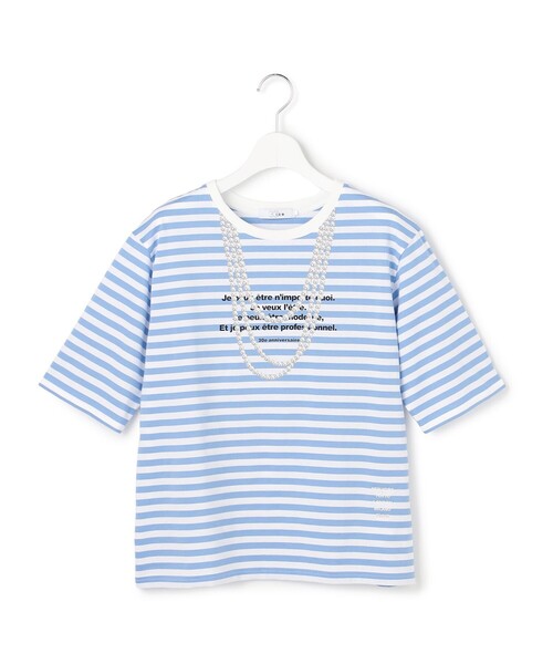 ICB(アイシービー)の「【30th ANNIVERSARY】 PARIS ボーダーTシャツ(Tシャツ/カットソー・レディース・ブラック系1/サックスブルー系1/ライトグレー系1・X-SMALL/SMALL/MEDIUM)」の3枚目の写真
