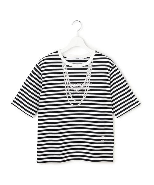 ICB(アイシービー)の「【30th ANNIVERSARY】 PARIS ボーダーTシャツ(Tシャツ/カットソー・レディース・ブラック系1/サックスブルー系1/ライトグレー系1・X-SMALL/SMALL/MEDIUM)」の7枚目の写真