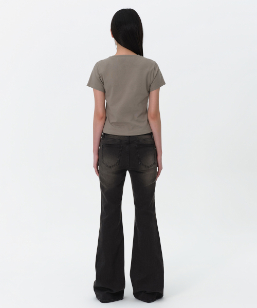 MUSINSA STANDARD WOMAN（ムシンサスタンダードウーマン）の「ウィメンズラウンドヘムTシャツ[トープ]（Tシャツ/カットソー・レディース・その他・SMALL/MEDIUM/LARGE/X-SMALL）」の3枚目の写真