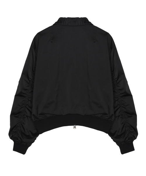 NICK&NICOLE(ニックアンドニコール)の「SHIRRING SLEEVE BOMBER JUMPER_BLACK(ブルゾン・レディース・その他・FREE)」の7枚目の写真