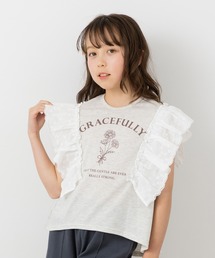 JAM & LINK | 肩レース プリント チュニック(Tシャツ/カットソー)