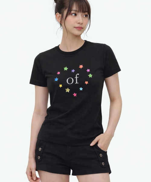 GRAVER（グレーバー）の「[ウーマン]OF STAR スリム半袖Tシャツ_2カラー（Tシャツ/カットソー・レディース・ホワイト/ブラック・ONE SIZE）」の8枚目の写真