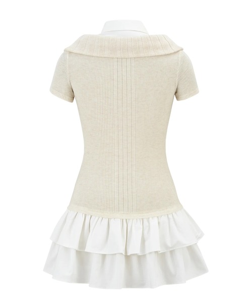 Soft Ribbon Knit Dress（ワンピース）｜andwang（アンドワン）の