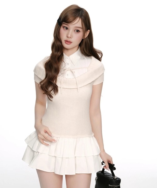 ワンピース andwang Soft Ribbon Knit Dress Soft Ribbon Knit Dress（ワンピース）｜andwang（アンドワン）の