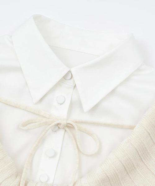 Soft Ribbon Knit Dress（ワンピース）｜andwang（アンドワン）の
