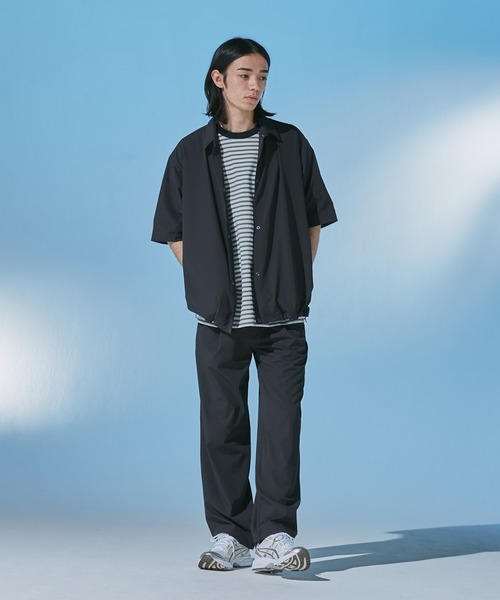 URBAN RESEARCH DOORS（アーバンリサーチドアーズ）の「『UR TECH』サマシェア ショートスリーブシャツカーディガン（カーディガン/ボレロ・メンズ・ブラック/グリーン/チャコールグレー/グレー・X-LARGE/LARGE/MEDIUM）」の5枚目の写真