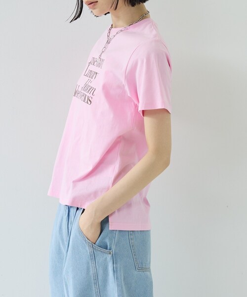 GALLEST（ギャレスト）の「ボックスシルエットTシャツ（Tシャツ/カットソー・レディース・ブラック/ピンク系/ホワイト・38）」の7枚目の写真