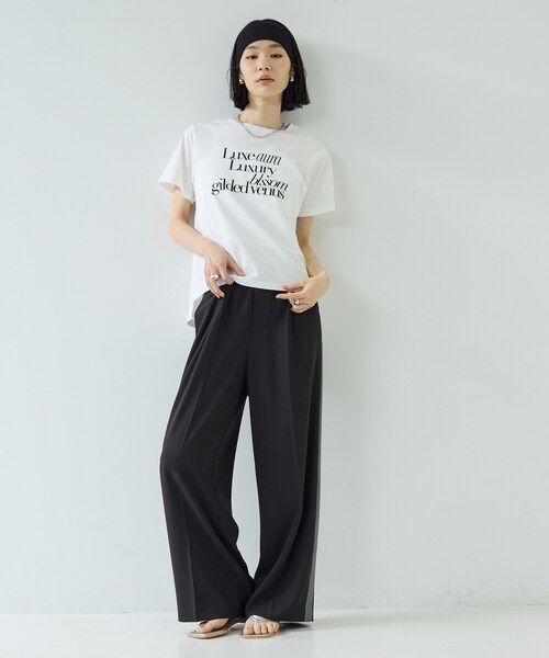 GALLEST（ギャレスト）の「ボックスシルエットTシャツ（Tシャツ/カットソー・レディース・ブラック/ピンク系/ホワイト・38）」の10枚目の写真