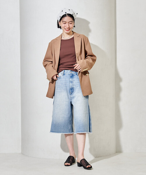 FREAK'S STORE（フリークスストア）の「シアー三角 ヘアバンド（ヘアバンド・レディース・ブルー/ナチュラル/ホワイト・ONE SIZE）」の4枚目の写真