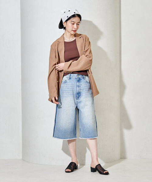 FREAK'S STORE（フリークスストア）の「シアー三角 ヘアバンド（ヘアバンド・レディース・ブルー/ナチュラル/ホワイト・ONE SIZE）」の5枚目の写真